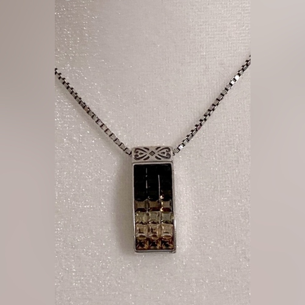 Brighton Topaz Ombré Bar Necklace - Picture 3 of 5